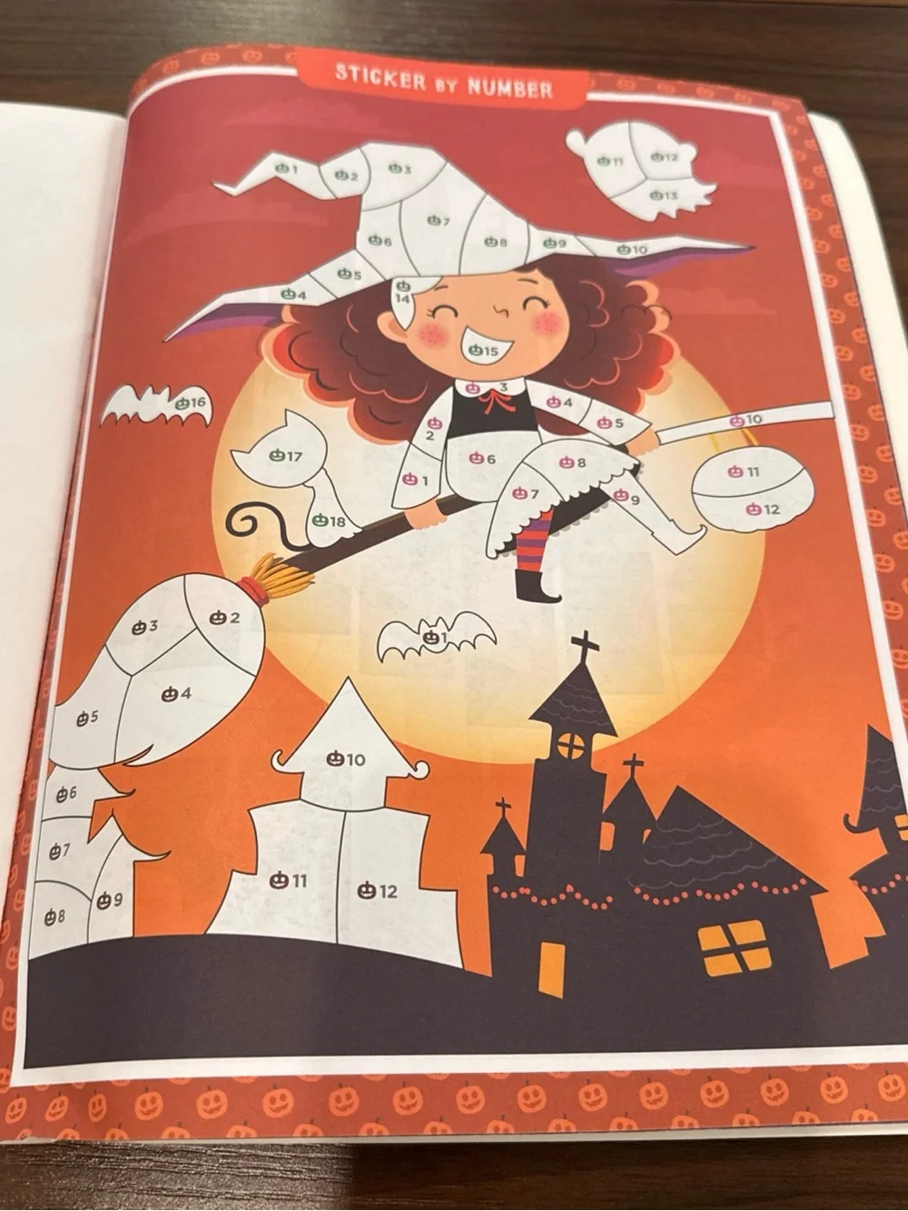 Trick or Treat Halloween Sticker by Number Activity Book Over 150 Stickers! NEW